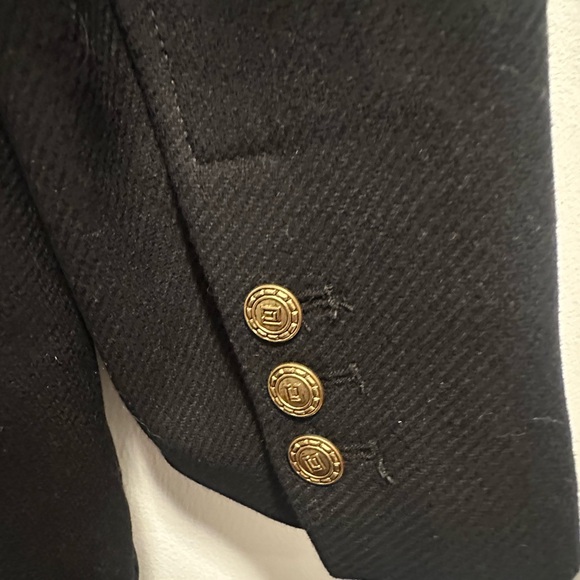 Zara  MANTECO Black Coat with Gold Button Detail - Picture 6 of 6